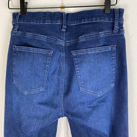 FRAME Le High Straight Jeans Size 29 Dante Blue Stretch Organic Denim Staple - Picture 10 of 16